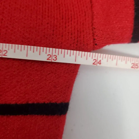 Women's TAHARI Sweater Black Red Windowpane Plaid Cuffed Sleeve SZ 1X Plus - Picture 9 of 9